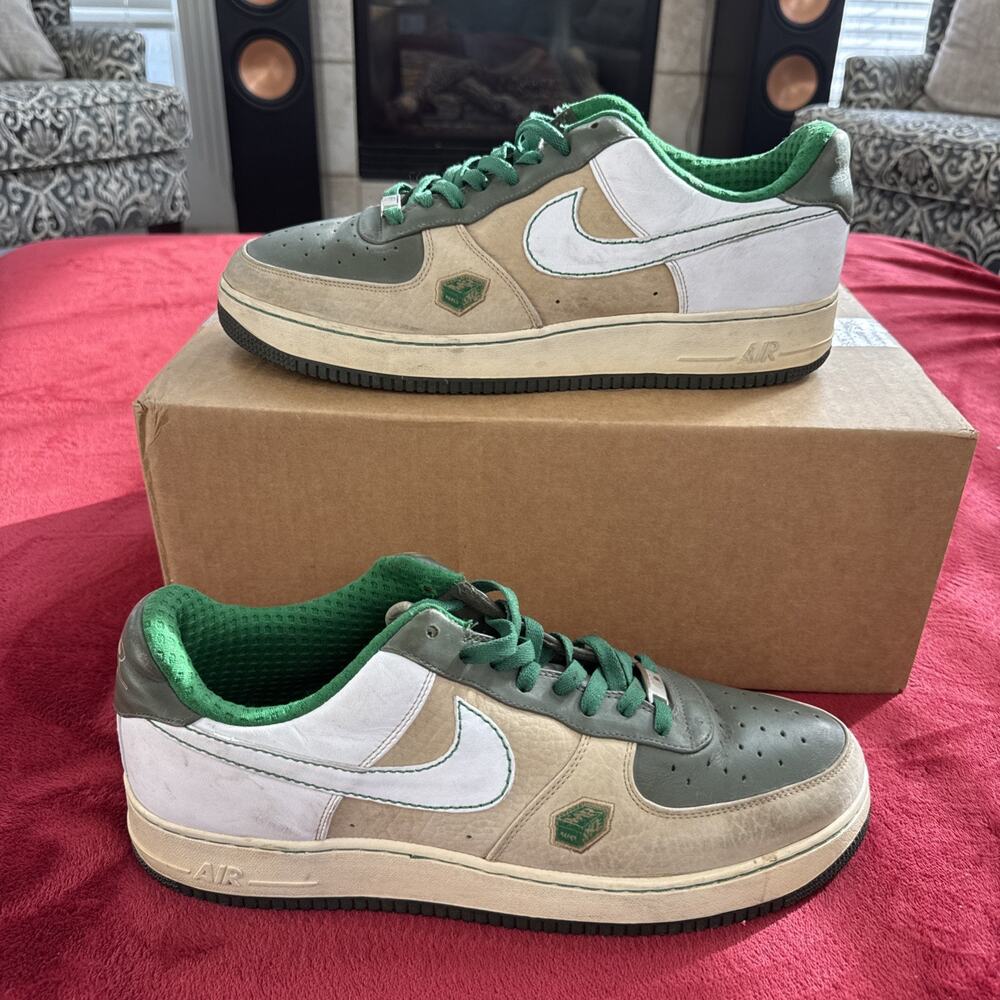 Nike Air Force 1 Premium 07 Mr Baltimore Brown Green Size 14 Men’s Sneakers - Picture 3 of 8